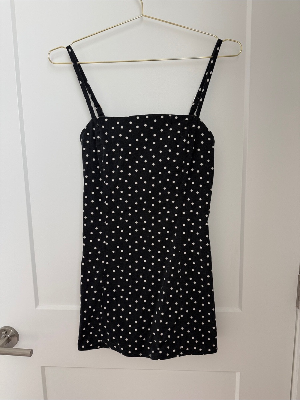 Abercrombie Black Polka Dot Bra-Free Everyday Skort Dress